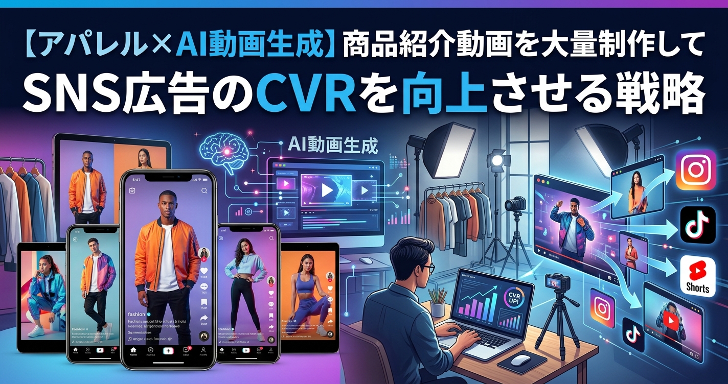 【アパレル×AI動画生成】商品紹介動画を大量制作してSNS広告のCVRを向上させる戦略