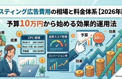 リスティング広告費用の相場と料金体系【2026年版】予算10万円から始める効果的運用法