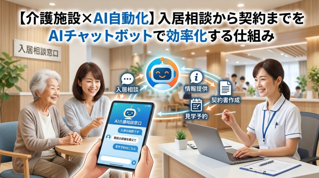【介護施設×AI自動化】入居相談から契約までをAIチャットボットで効率化する仕組み