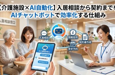 【介護施設×AI自動化】入居相談から契約までをAIチャットボットで効率化する仕組み