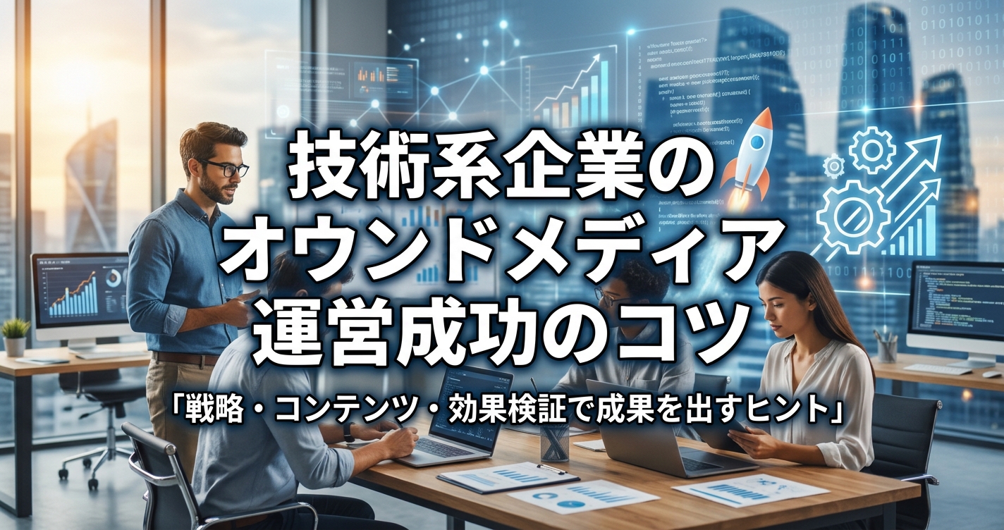 技術系企業のオウンドメディア運営成功のコツ