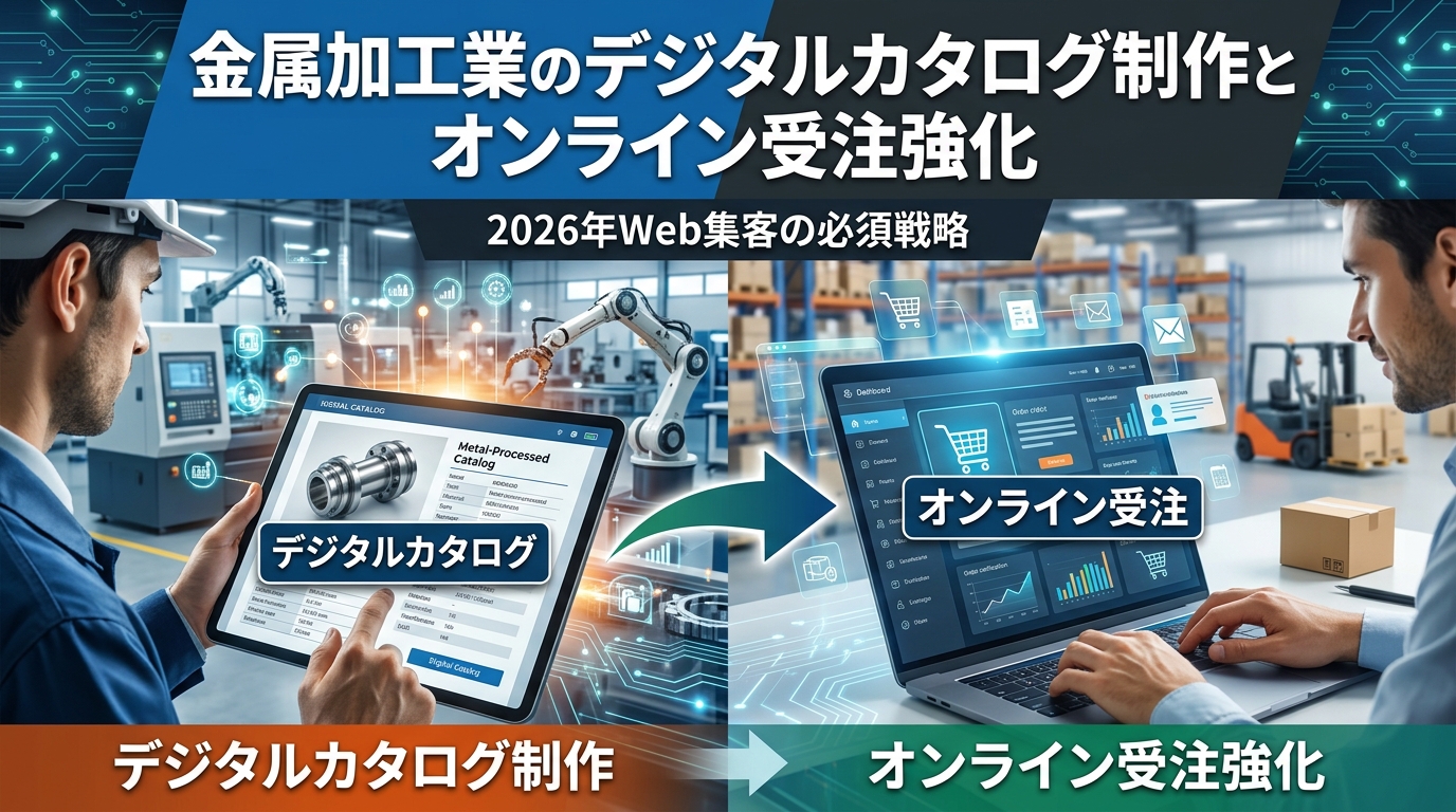金属加工業のデジタルカタログ制作とオンライン受注強化