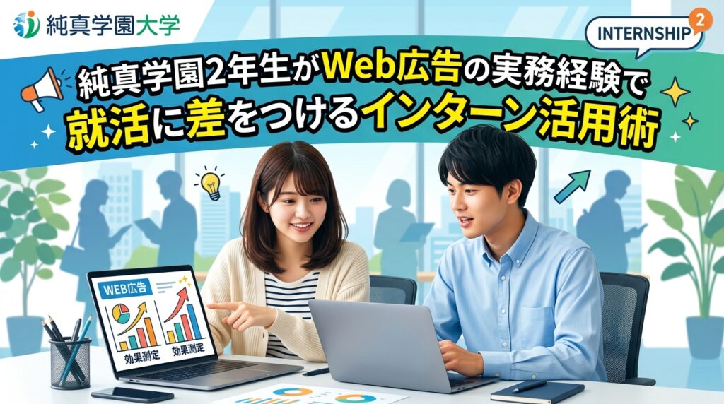 【純真学園大学×インターン×2年生】純真学園2年生がWeb広告の実務経験で就活に差をつけるインターン活用術