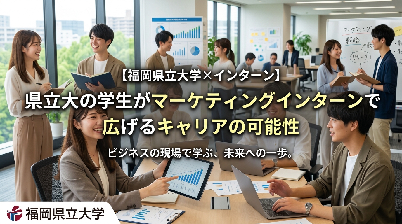 【福岡県立大学×インターン】県立大の学生がマーケティングインターンで広げるキャリアの可能性