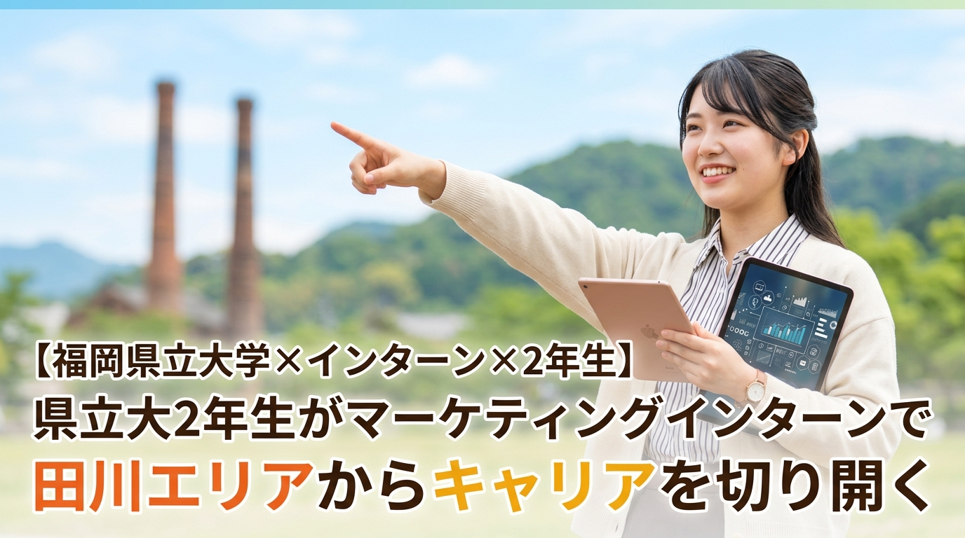 【福岡県立大学×インターン×2年生】県立大2年生がマーケティングインターンで田川エリアからキャリアを切り開く