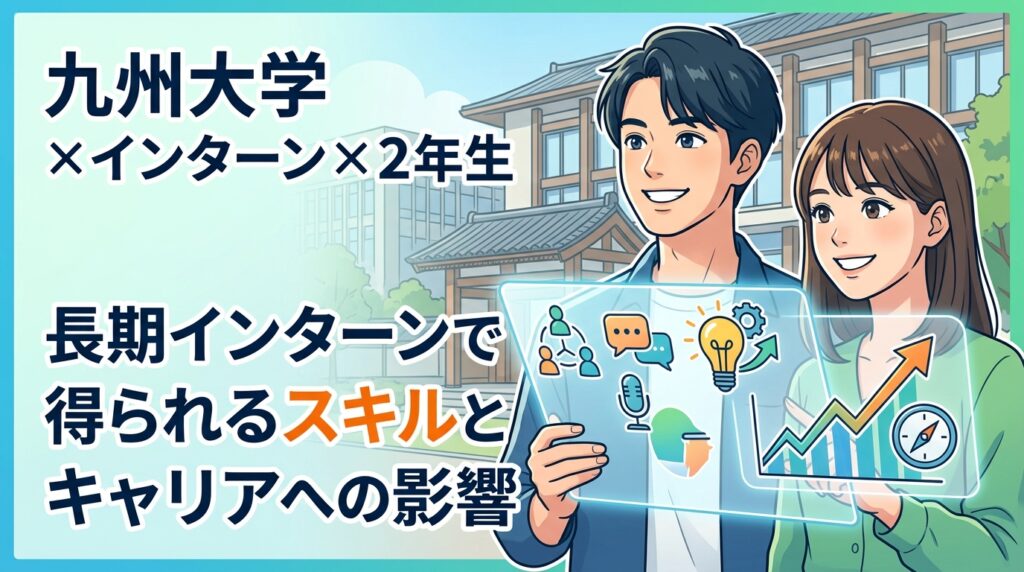 【九州大学×インターン×2年生】九大2年生が長期インターンで得られるスキルとキャリアへの影響