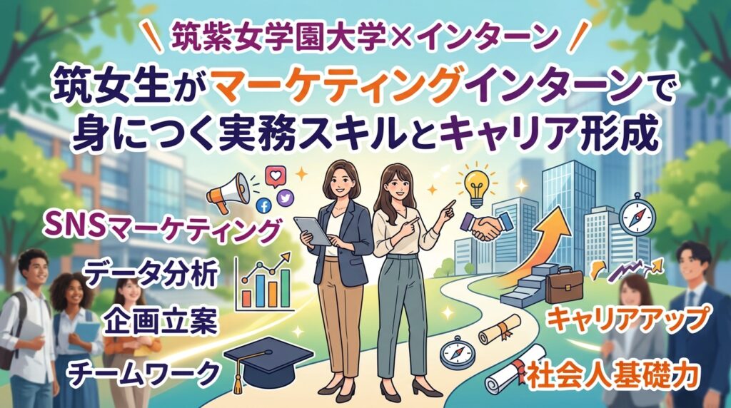 【筑紫女学園大学×インターン】筑女生がマーケティングインターンで身につく実務スキルとキャリア形成