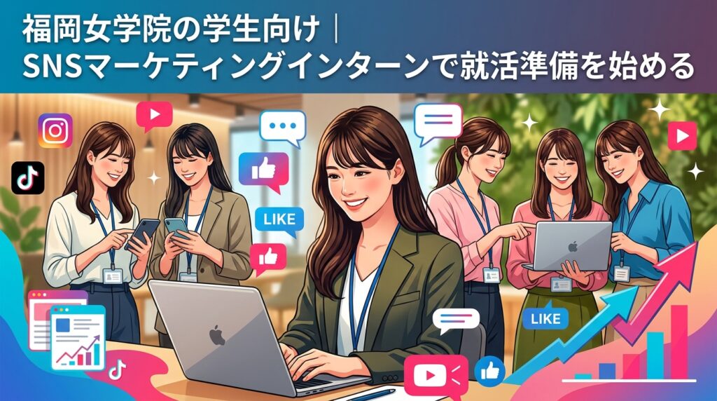 【福岡女学院大学×インターン】福岡女学院の学生向け｜SNSマーケティングインターンで就活準備を始める