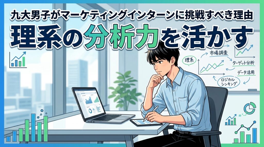 【九州大学×インターン×男子学生】九大男子がマーケティングインターンに挑戦すべき理由｜理系の分析力を活かす