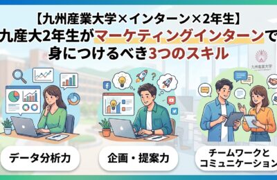 【九州産業大学×インターン×2年生】九産大2年生がマーケティングインターンで身につけるべき3つのスキル