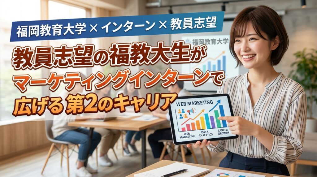 【福岡教育大学×インターン×教員志望】教員志望の福教大生がマーケティングインターンで広げる第2のキャリア