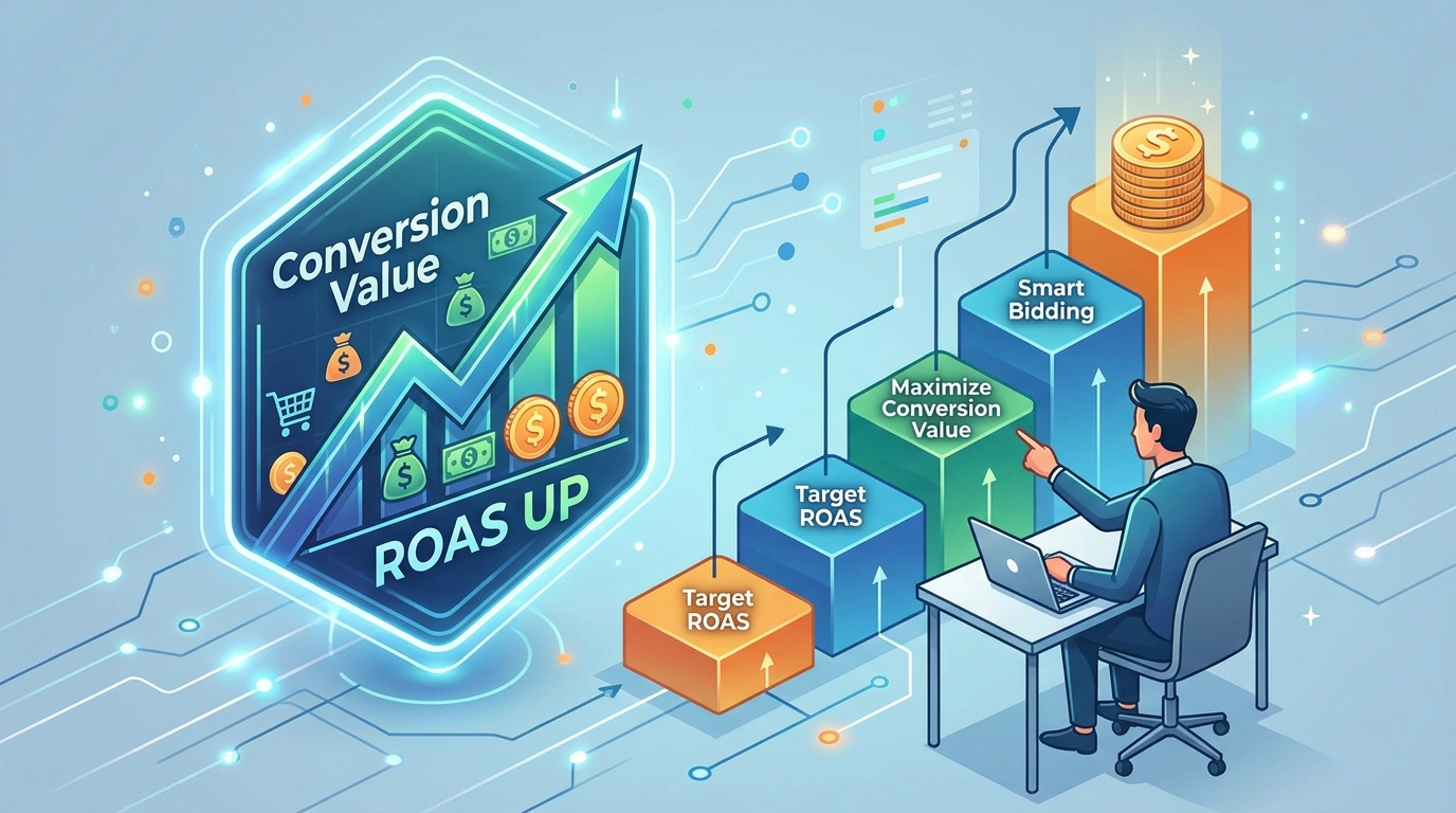 コンバージョン価値最適化とROAS向上のための入札戦略