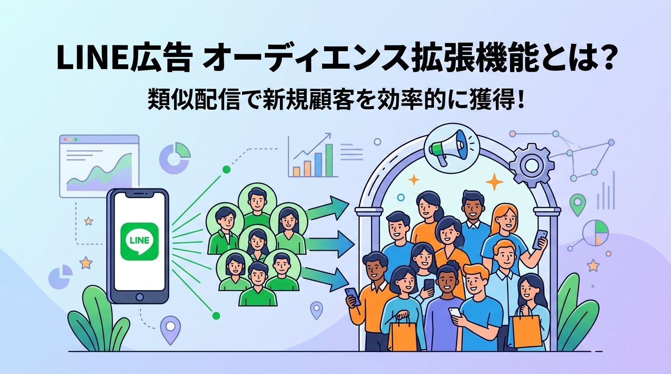 LINE広告のオーディエンス拡張機能とは？類似配信で新規顧客獲得する方法