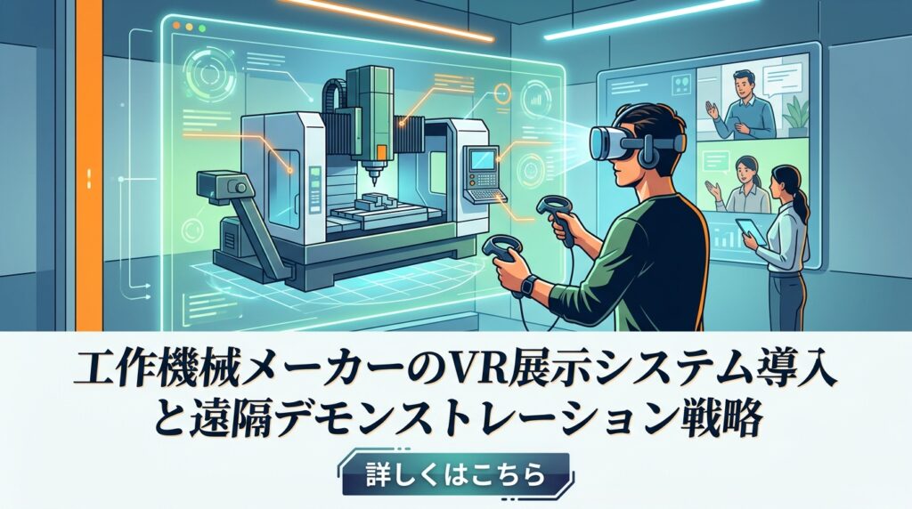 工作機械メーカーのVR展示システム導入と遠隔デモンストレーション戦略