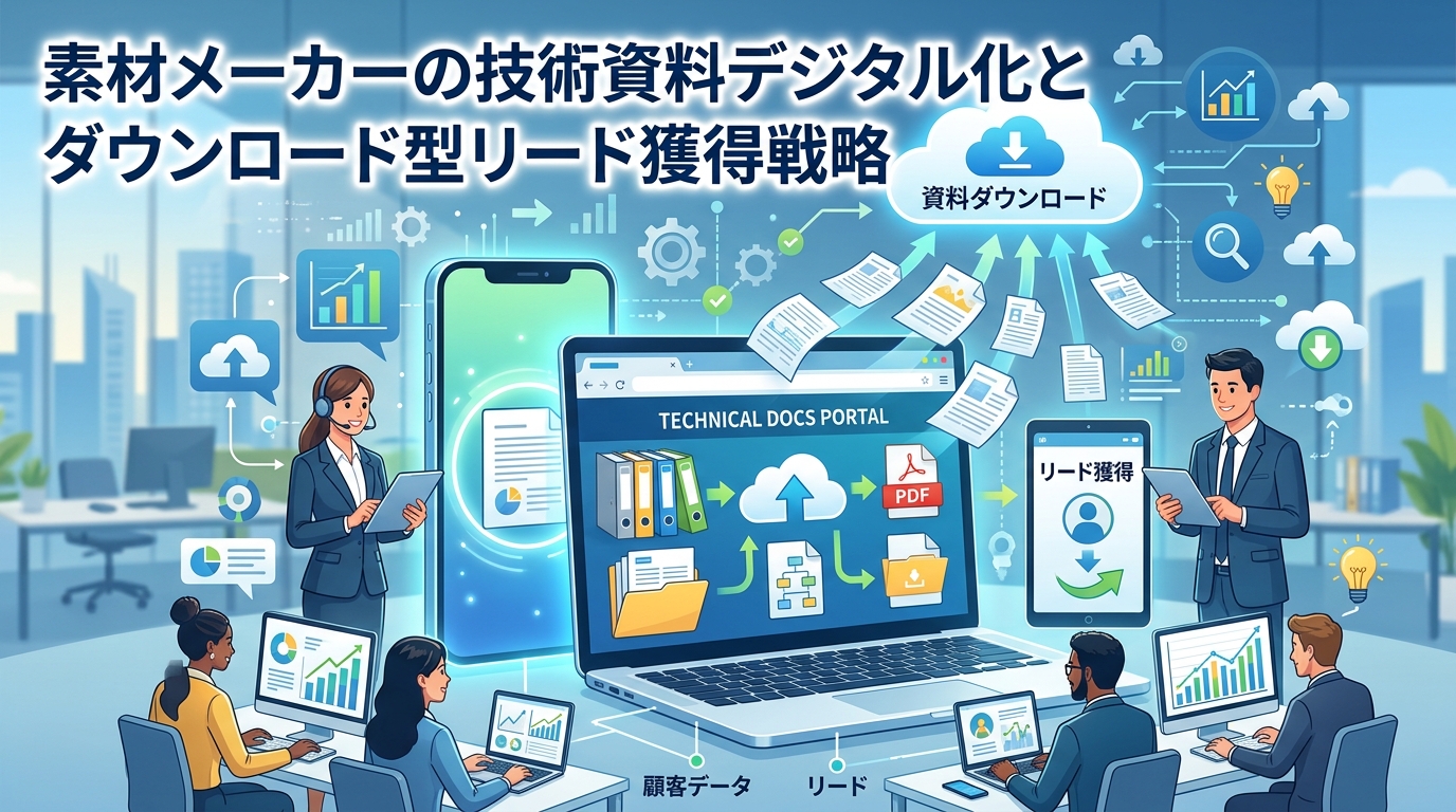 素材メーカーの技術資料デジタル化とダウンロード型リード獲得戦略