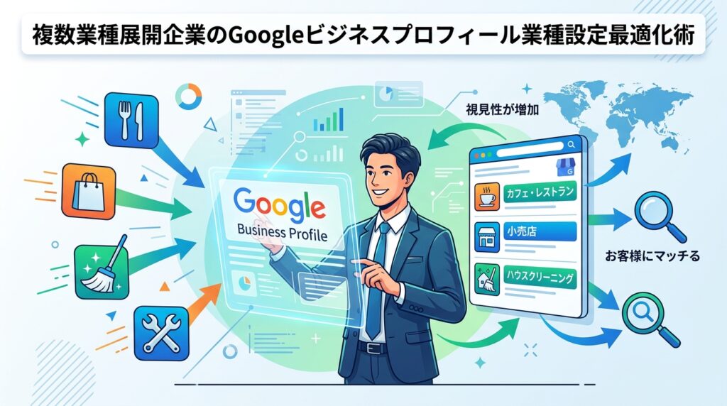 複数業種展開企業のGoogleビジネスプロフィール業種設定最適化術
