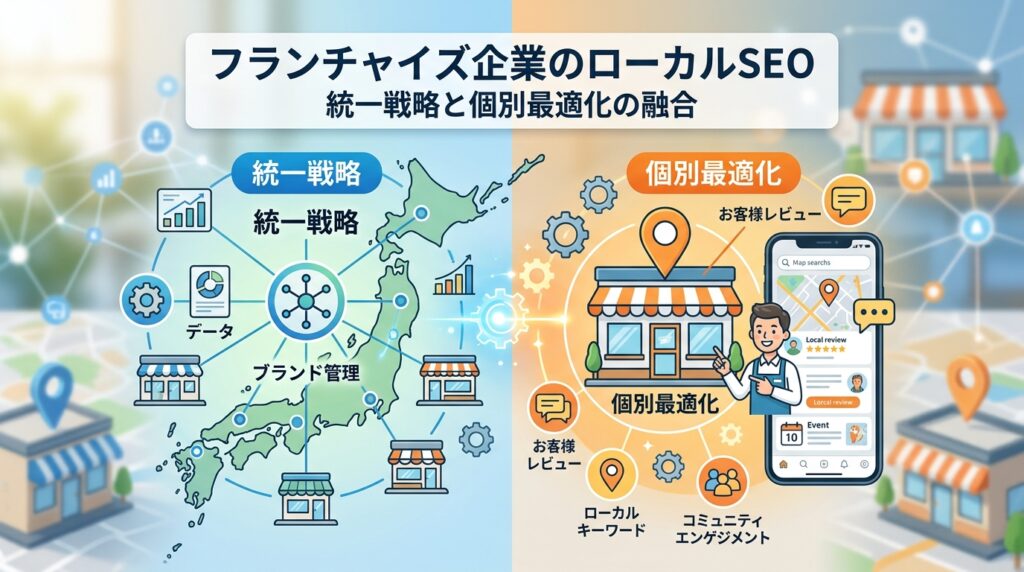 フランチャイズ展開企業のローカルSEO統一戦略と各店舗の個別最適化手法