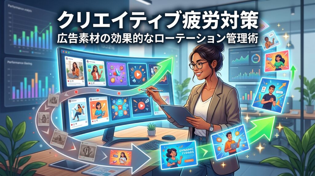 クリエイティブ疲労対策とは？広告素材の効果的なローテーション管理術