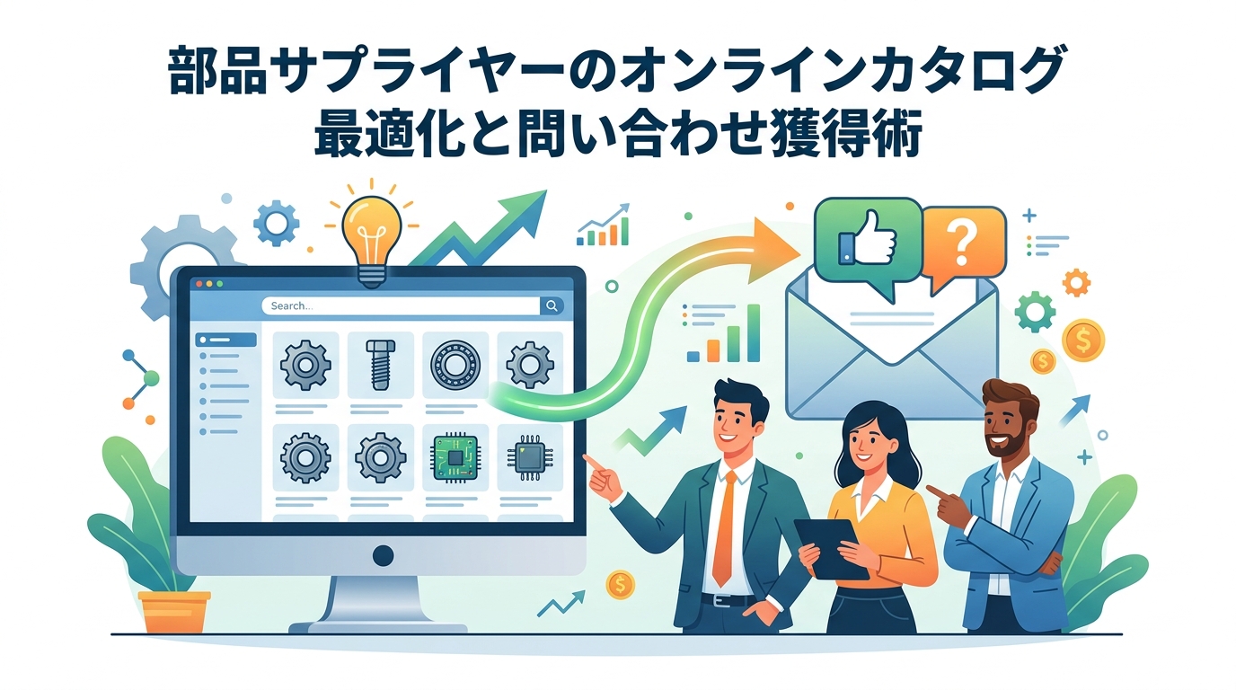 部品サプライヤーのオンラインカタログ最適化と問い合わせ獲得術