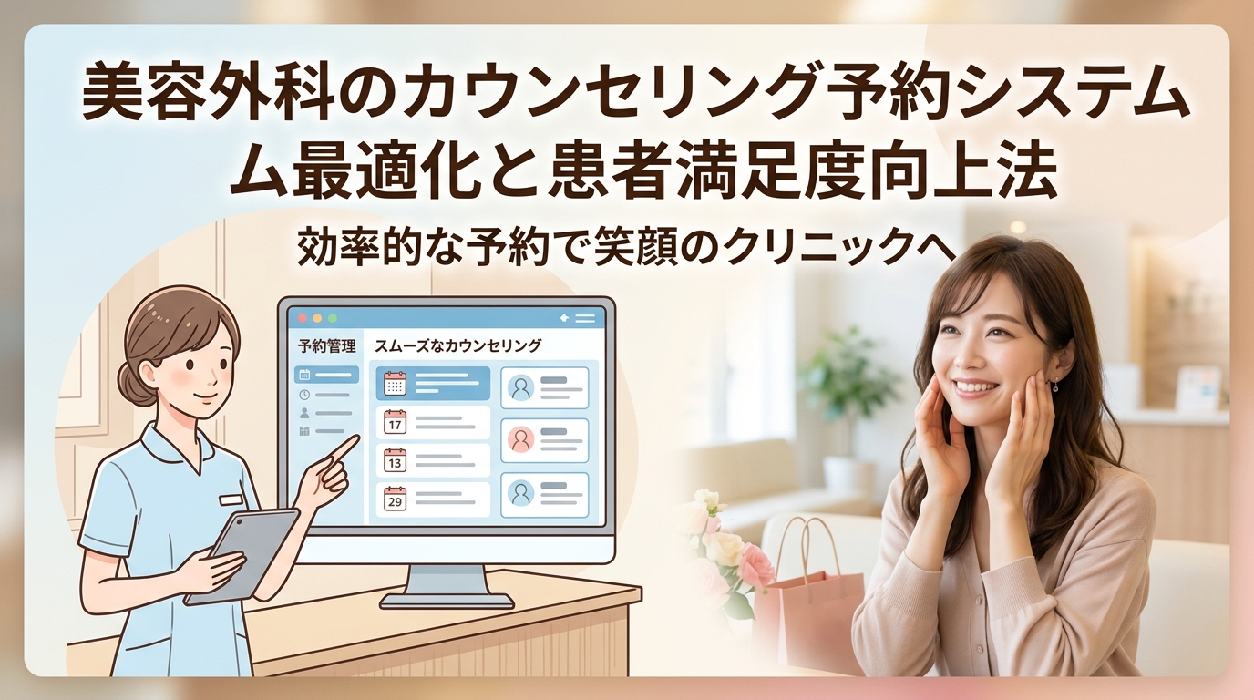美容外科のカウンセリング予約システム最適化と患者満足度向上法