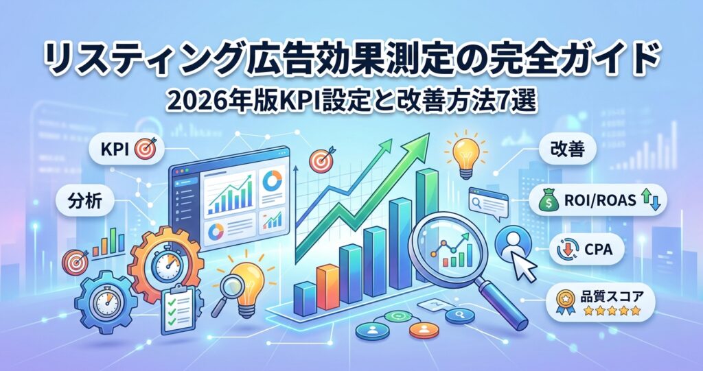 リスティング広告効果測定の完全ガイド｜2026年版KPI設定と改善方法7選