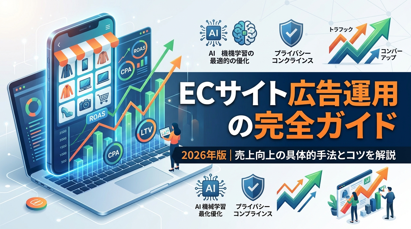 ECサイト広告運用の完全ガイド2026年版｜売上向上の具体的手法とコツを解説