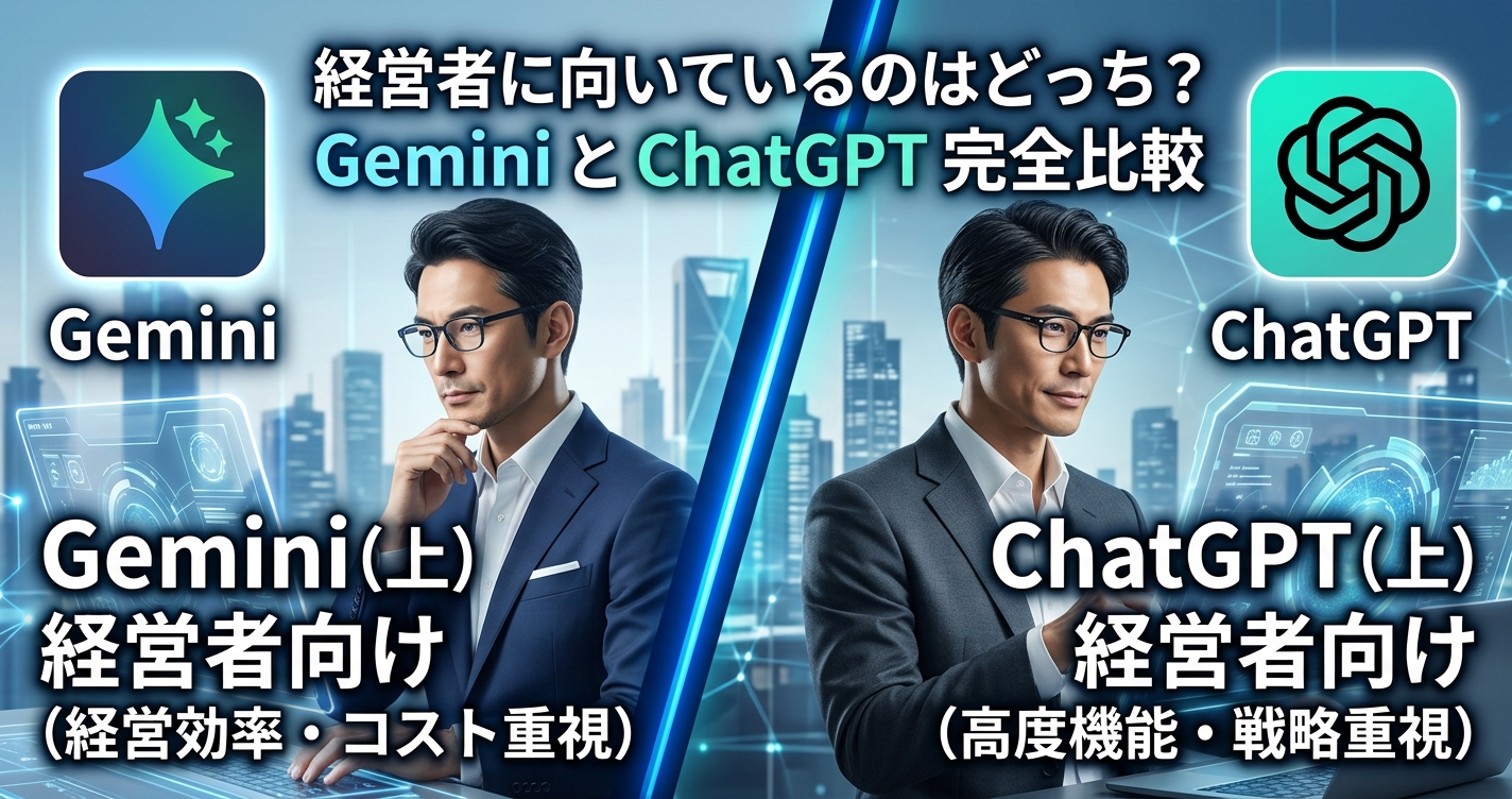 GeminiとChatGPTどちらが経営者に向いているか完全比較