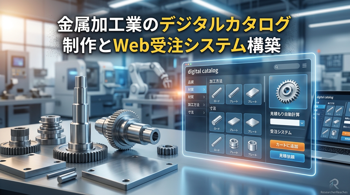 金属加工業のデジタルカタログ制作とWeb受注システム構築
