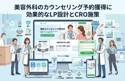 美容外科のカウンセリング予約獲得に効果的なLP設計とCRO施策