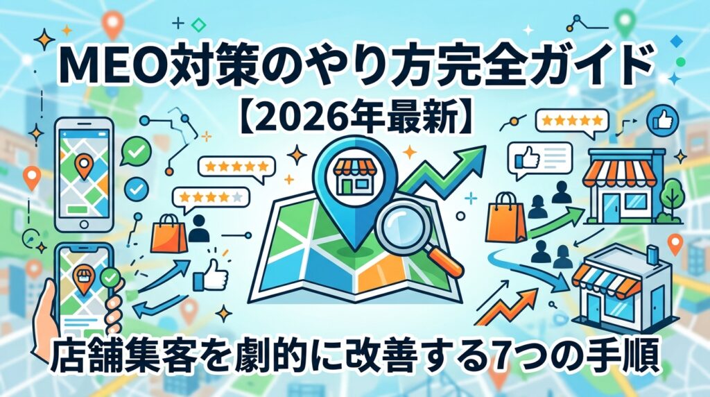 MEO対策のやり方完全ガイド【2026年最新】店舗集客を劇的に改善する7つの手順