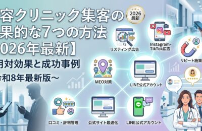 美容クリニック集客の効果的な7つの方法【2026年最新】費用対効果と成功事例