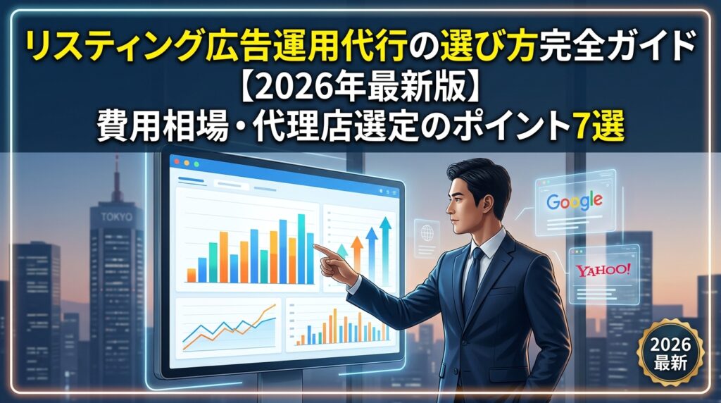 リスティング広告運用代行の選び方完全ガイド【2026年最新版】費用相場・代理店選定のポイント7選