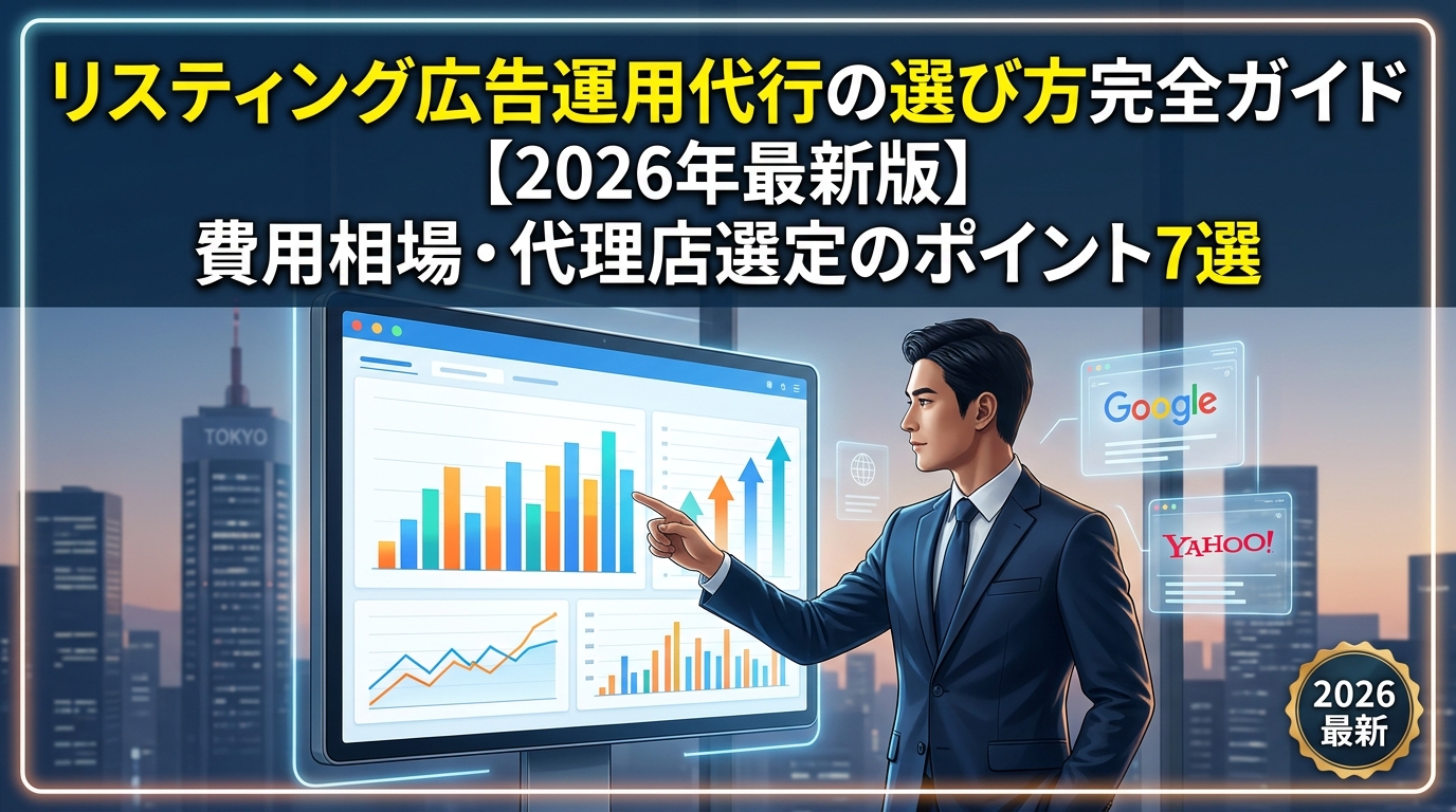 リスティング広告運用代行の選び方完全ガイド【2026年最新版】費用相場・代理店選定のポイント7選