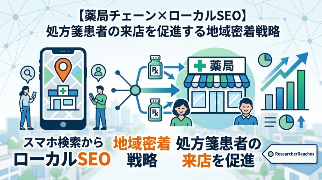 【薬局チェーン×ローカルSEO】処方箋患者の来店を促進する地域密着戦略
