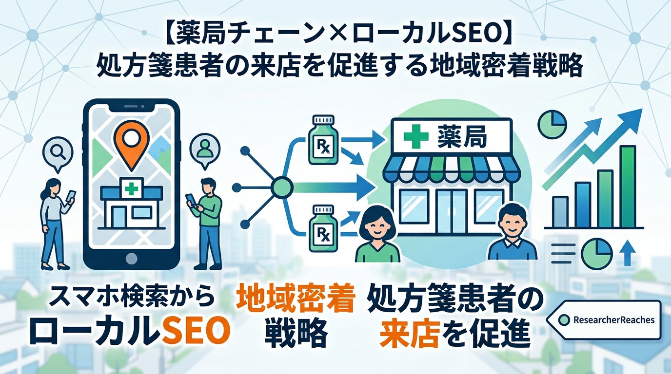 【薬局チェーン×ローカルSEO】処方箋患者の来店を促進する地域密着戦略