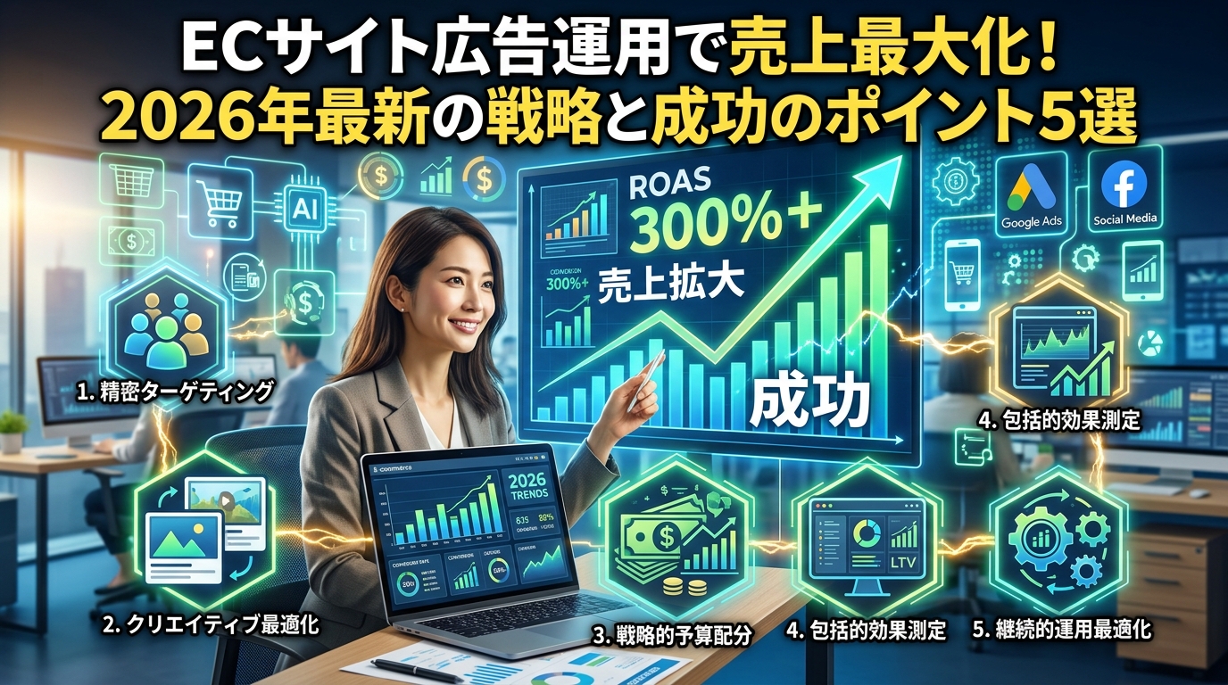 ECサイト広告運用で売上最大化！2026年最新の戦略と成功のポイント5選