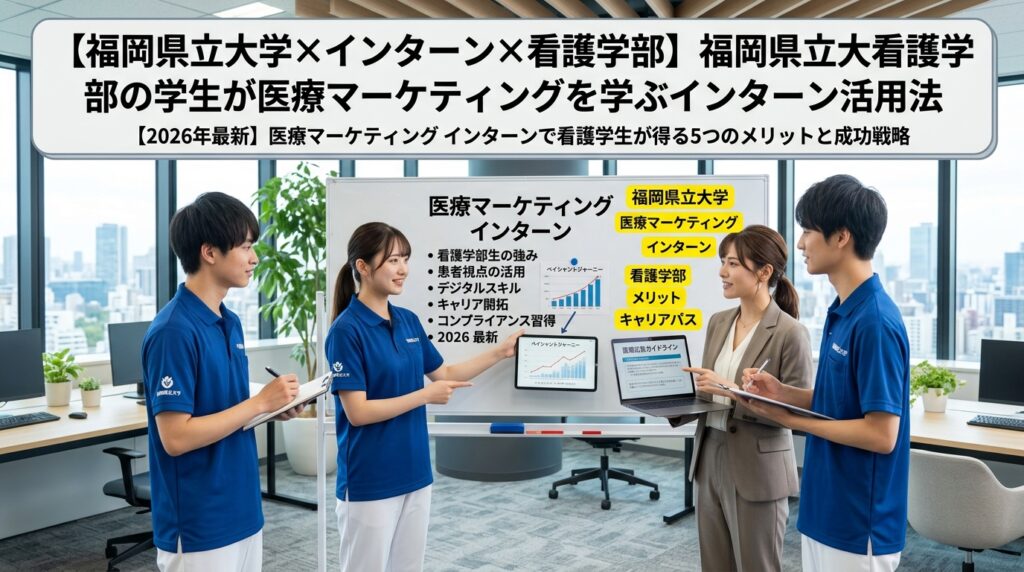 【福岡県立大学×インターン×看護学部】福岡県立大看護学部の学生が医療マーケティングを学ぶインターン活用法