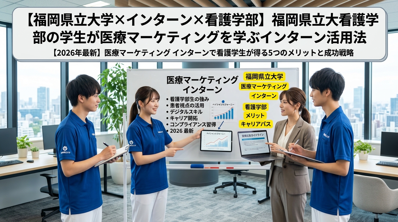 【福岡県立大学×インターン×看護学部】福岡県立大看護学部の学生が医療マーケティングを学ぶインターン活用法