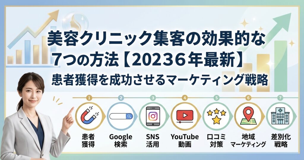 美容クリニック集客の効果的な7つの方法【2026年最新】患者獲得を成功させるマーケティング戦略