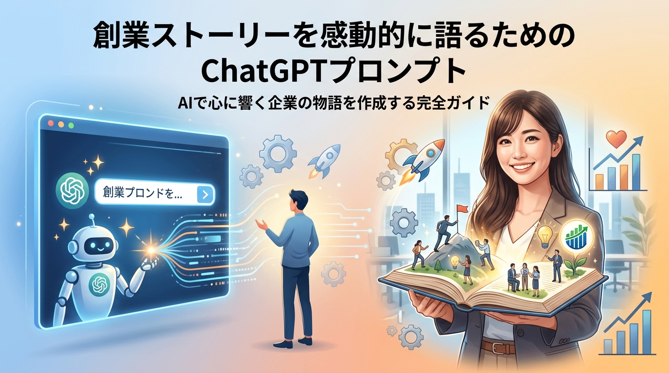 創業ストーリーを感動的に語るためのChatGPTプロンプト