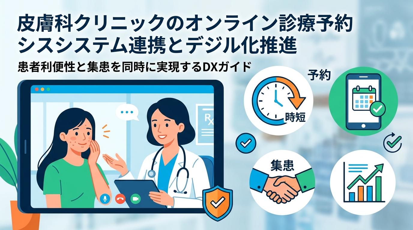 皮膚科クリニックのオンライン診療予約システム連携とデジタル化推進