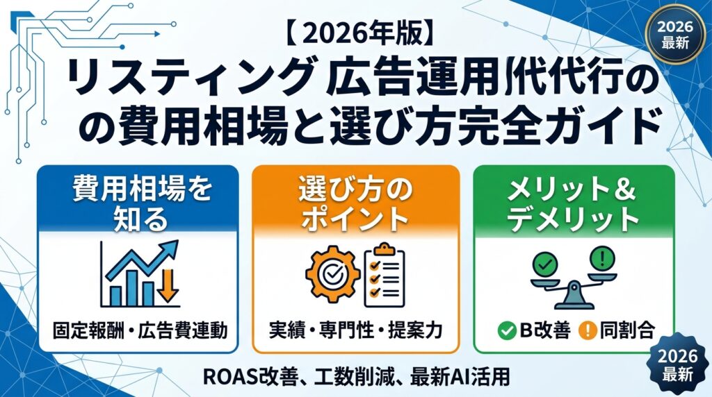 【2026年版】リスティング広告運用代行の費用相場と選び方完全ガイド