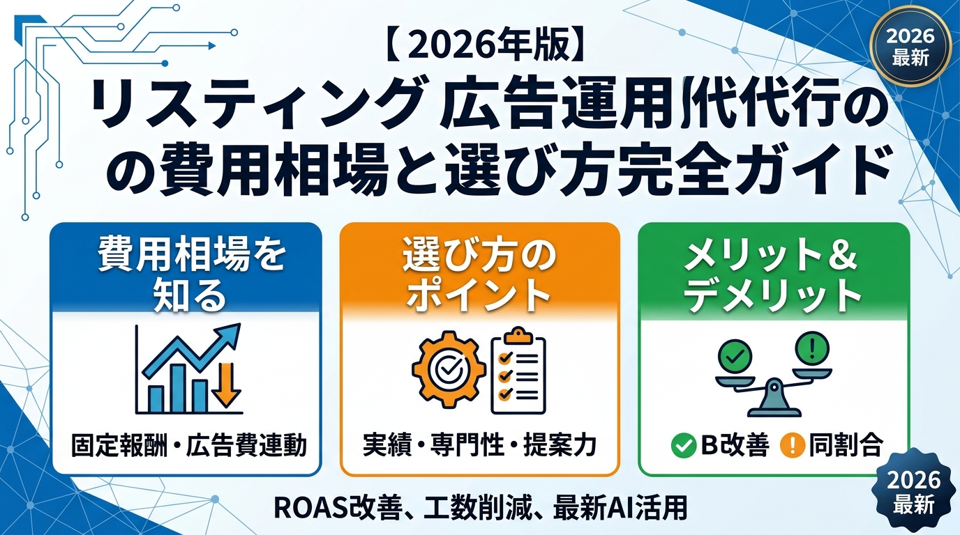 【2026年版】リスティング広告運用代行の費用相場と選び方完全ガイド