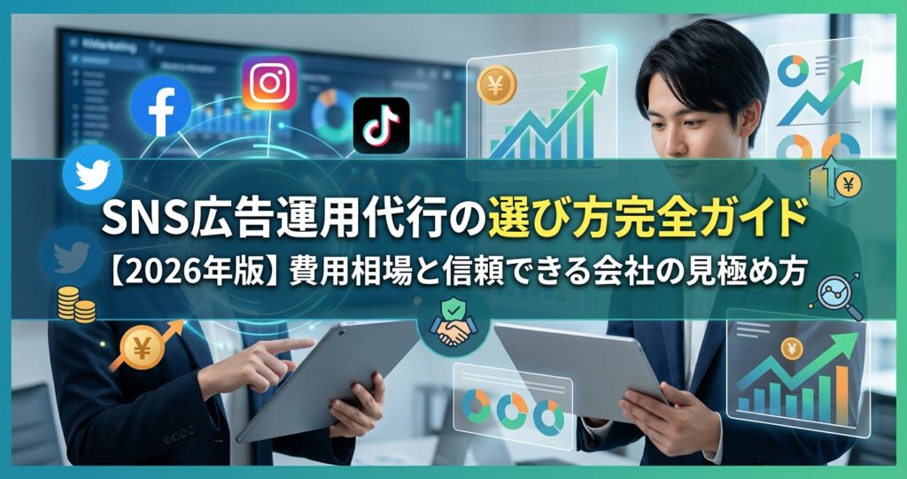 SNS広告運用代行の選び方完全ガイド【2026年版】費用相場と信頼できる会社の見極め方