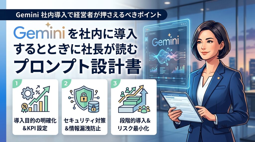 Gemini を社内に導入するときに社長が読むプロンプト設計書