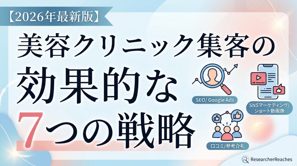 美容クリニック集客の効果的な7つの戦略【2026年最新版】