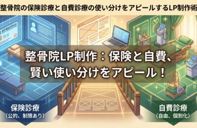 整骨院の保険診療と自費診療の使い分けをアピールするLP制作術
