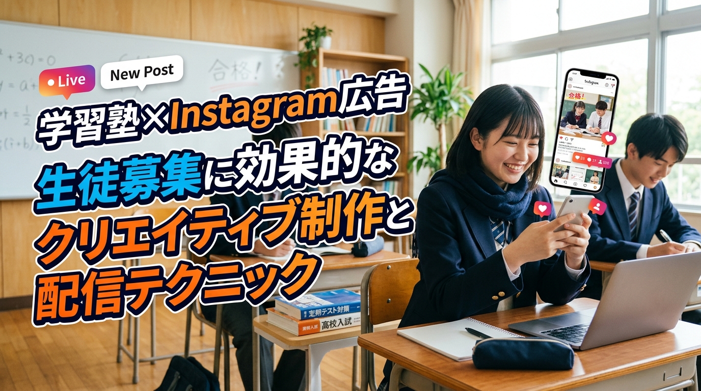 【学習塾×Instagram広告】生徒募集に効果的なクリエイティブ制作と配信テクニック