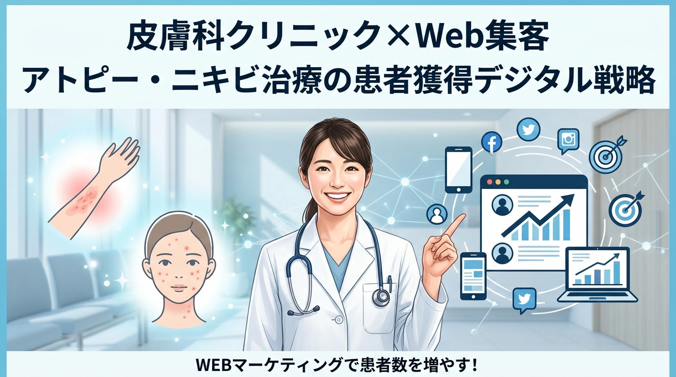 【皮膚科クリニック×Web集客】アトピー・ニキビ治療の患者獲得デジタル戦略