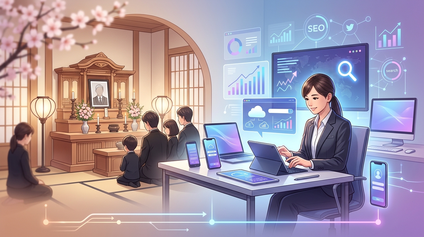 【葬儀社×業界トレンド】2026年の終活デジタル化とWeb集客の変化予測